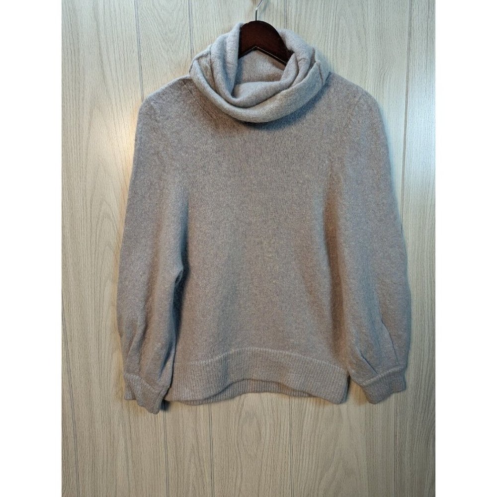 Magashoni  Women’s Gray Cowl Neck Long Sleeve Long Sweater - Large Wool Blend